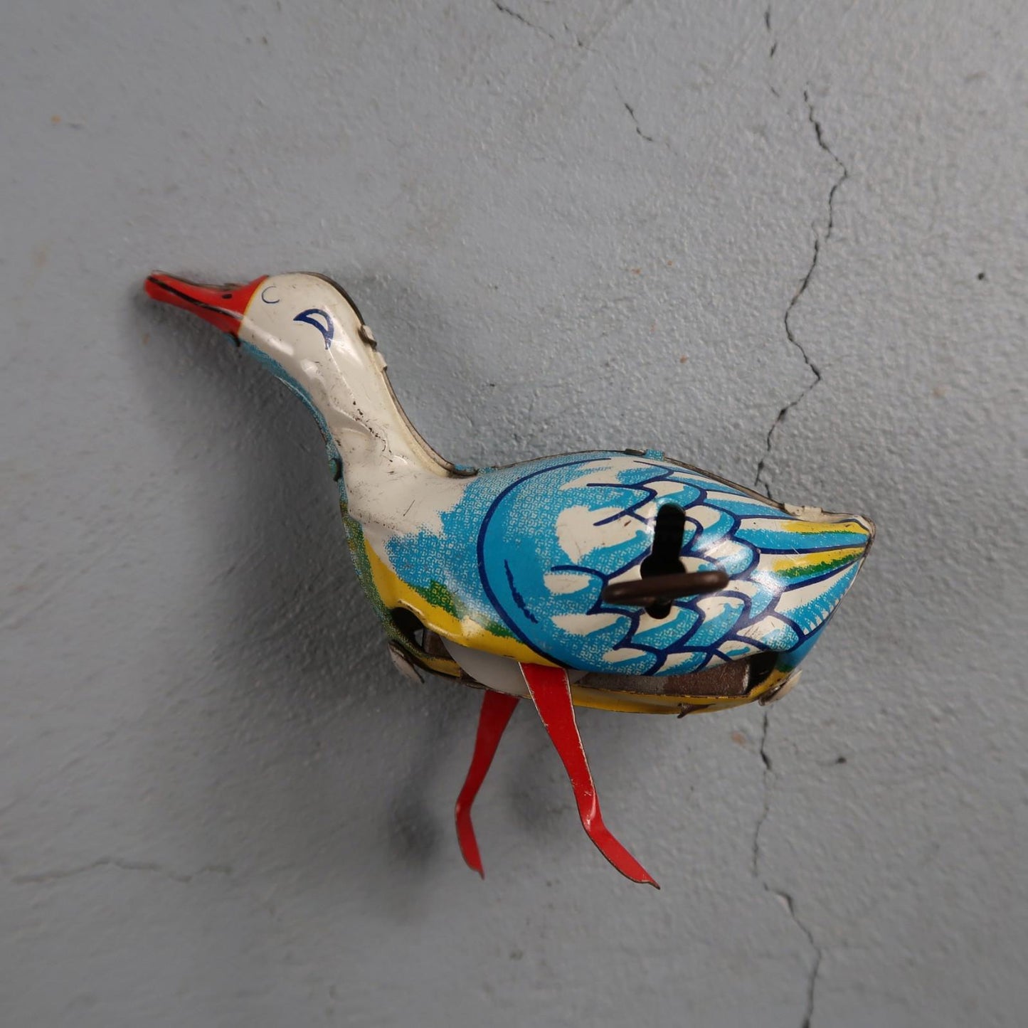 Vintage Inakita Wind Up Tin Goose Made In Japan Working Condition Includes Key