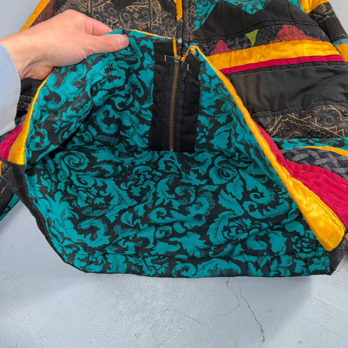 Hand Made Fashion 60s 70s Talon Vintage Ski Jacket Crazy Patterns One of a Kind