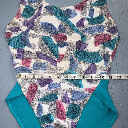 VTG 80s 90s The Body Co Leotard Biketard Women's M Soda Beach Summer Swim Suit