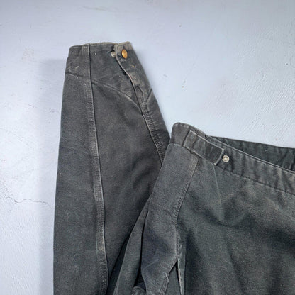 Carhartt VTG Detroit Jacket Men's 46 Lined Blanket Workwear J01 BLK Thrashed