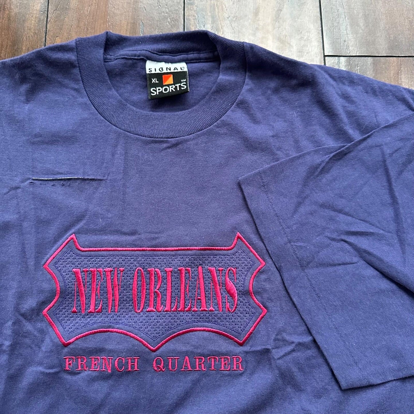 New Orleans Purple Vintage T Shirt 90s Single Stitch Travel USA Cool Basic