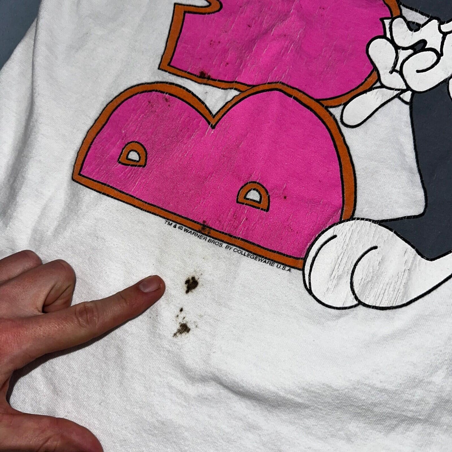 Vintage Bugs Bunny Tee XL 90s College Ware Single Stitch Looney Tunes Shirt