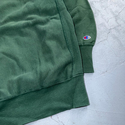 Vintage Champion 90s USA Green Reverse Weave Sweatshirt Blank XL Gusset Jumper