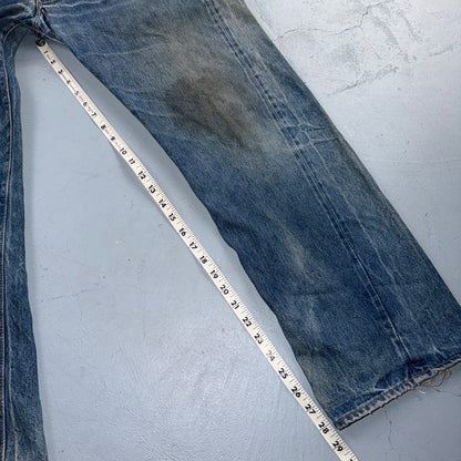 Levis 501 Vintage 80s Redline Selvedge USA XX Jeans Light Wash 34x30 Act 33x28