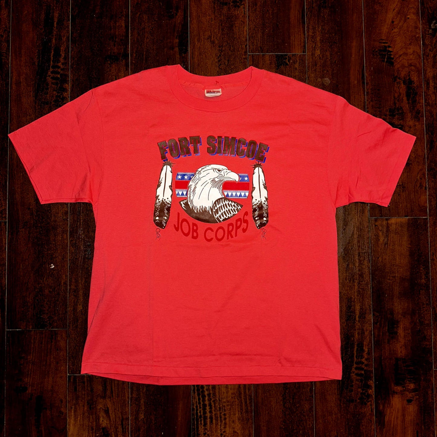Eagle Fort Simcoe Vintage T Shirt Washington National Park Pink 90s Single Stitc