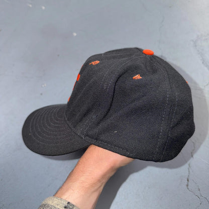 GC Black VTG Hat Baseball Cap Snapback Greenville Illinois Sports Pro Line 80s