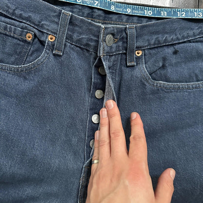 Levis VTG 90s 501 Button Fly 31x32 USA Tag Jeans Straight Wash Blue XX Act 28x31
