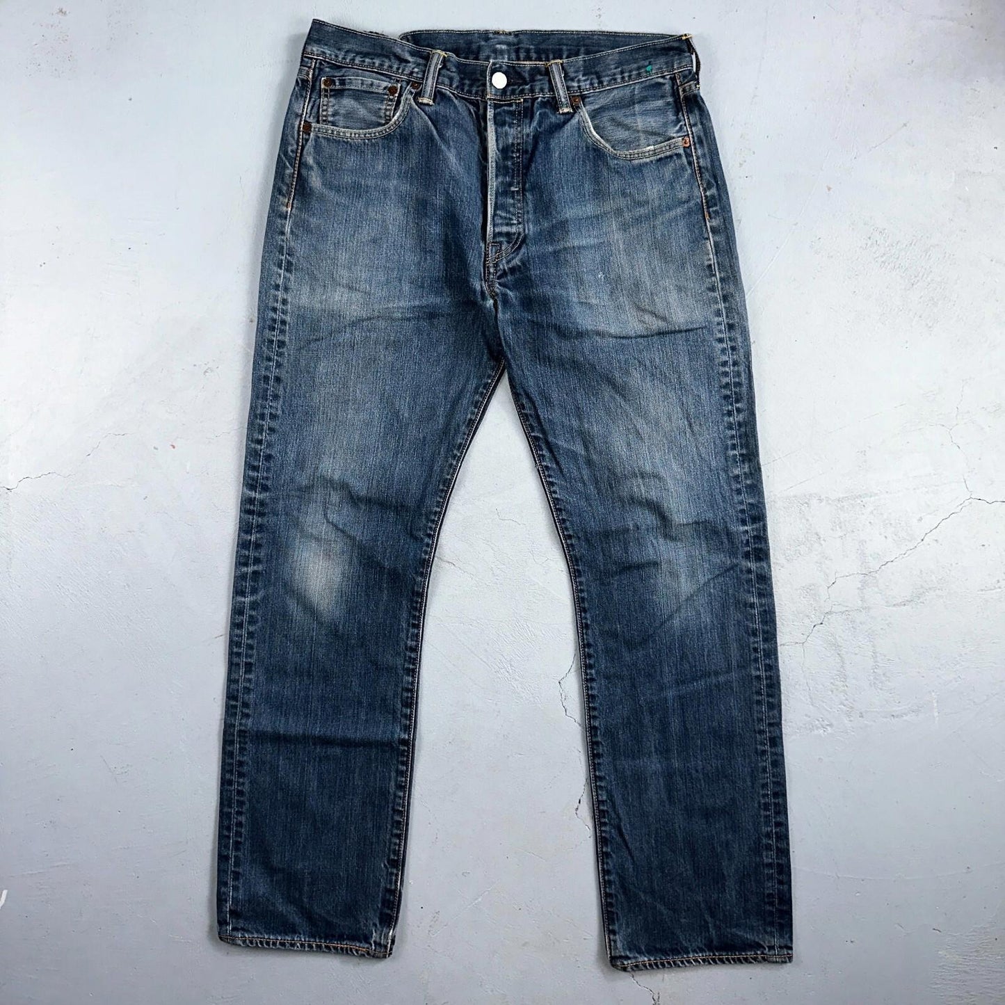 Levis 501 Y2K XX Straight Leg Jeans Blue VTG Med Wash 34x32 Act 32x30