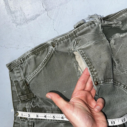 Carhartt VTG Double Knee Carpenter Pants USA B01 B136 MOS Green 31x30 Act 30x28
