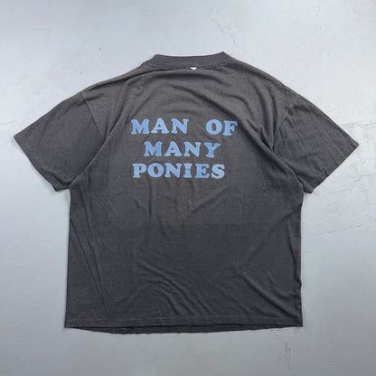 Many Ponies Chief Horses VTG T Shirt 80s 1980s Graphic Single Stitch Animals