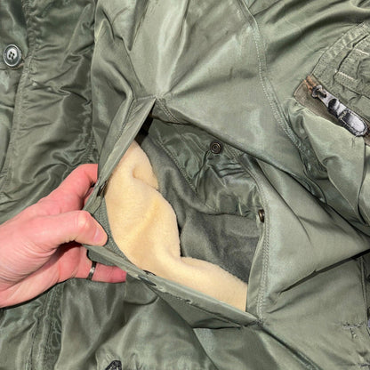 VTG 1960s USAF N-3B Parka Jacket Real Fur Air Force M 60s Air N3B Rare Coat