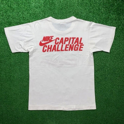 Vintage Nike T Shirt USA Flag Capital Challenge Rare Home The Free Rap Music 90s