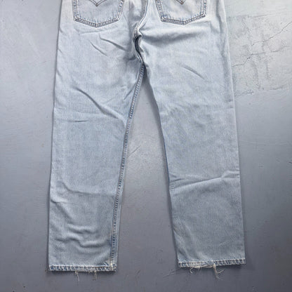 Levis 501 Vintage 90s USA XX Straight Leg Jeans Blue Light Wash 38x32 Act 36x30