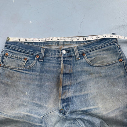 Levis 501 Vintage 80s Redline Selvedge USA XX Jeans Light Wash 36x34 Act 33x30