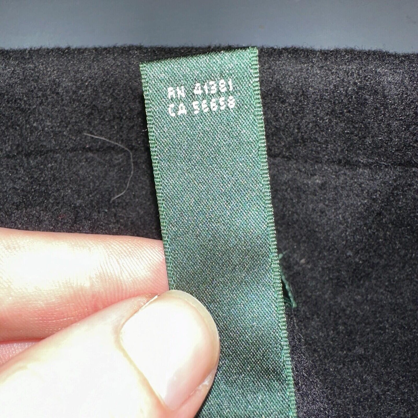 Lauren Ralph Lauren Womens Black Herringbone Wool Blended Overcoat 6 Lined