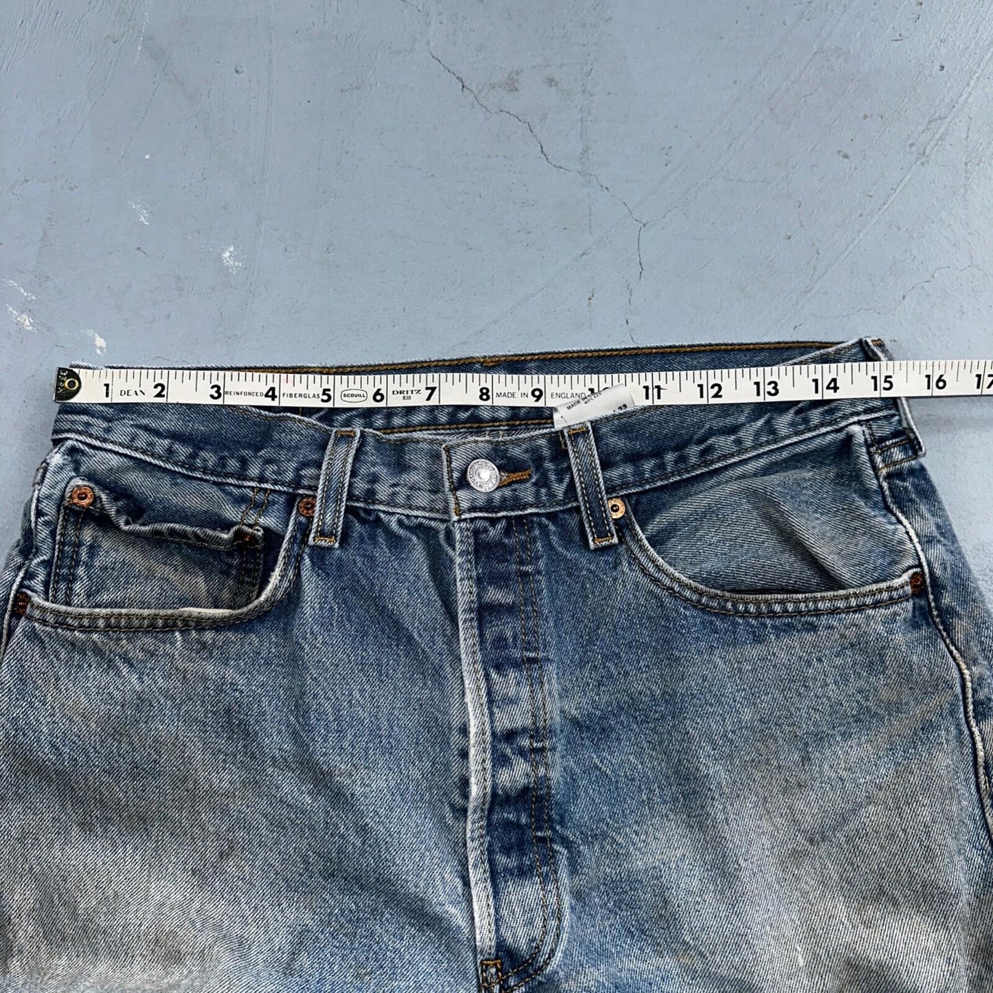 Levis 501 Vintage Y2K XX Straight Leg Jeans 90s Blue Med Wash 33x33 Act 30x30