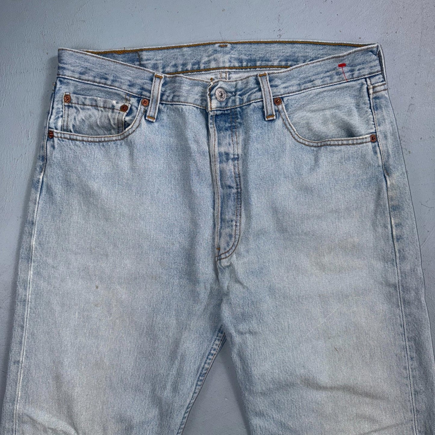 Levis 501 Vintage Y2K 90s XX Straight Leg Jeans Blue Light Wash 34x32 Act 33x31