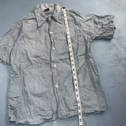 VTG 1950s Hallcrest Sportswear Button Shirt Rockabilly 50s Faded Stained Rare