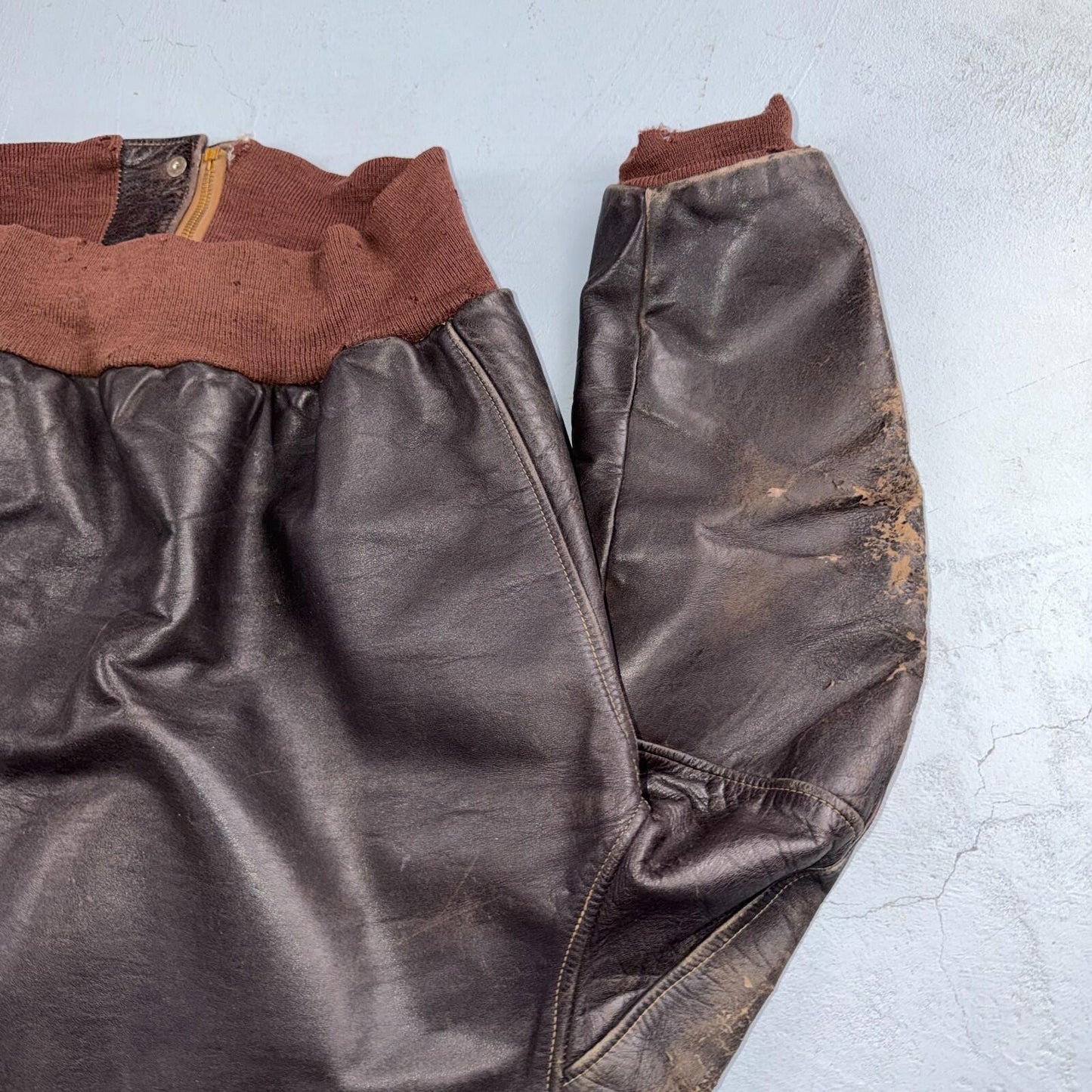 VTG 50s Sierra Sportswear Horsehide Leather Jacket Distressed Buco A2 Bomber
