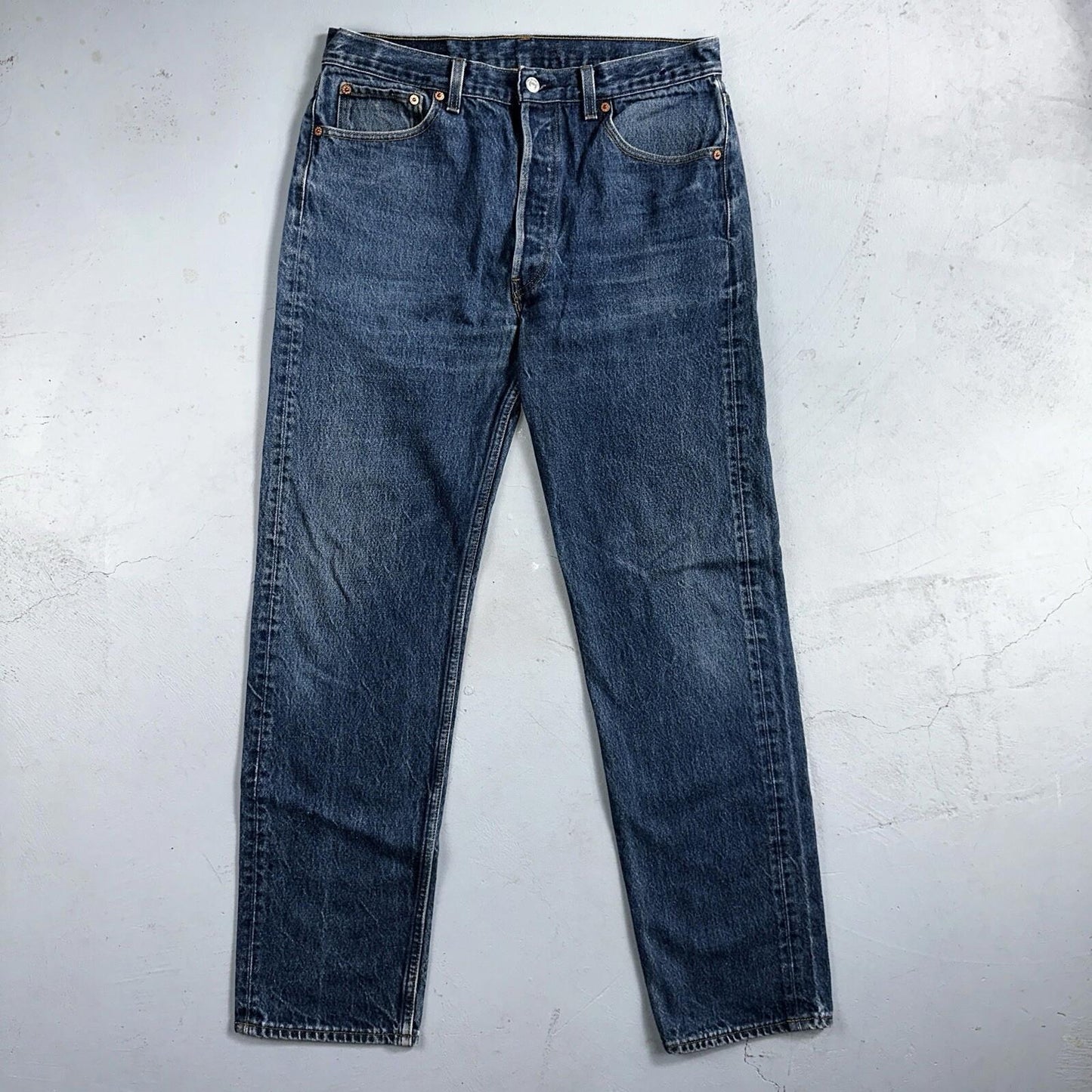 Levis 501 Vintage 90s USA XX Straight Leg Jeans 36x36 Dark Wash Act 33x31