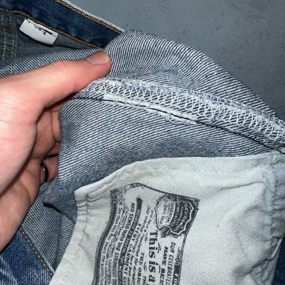 Levis 501 Vintage Y2K XX Straight Leg Jeans 90s Blue Med Wash 35x33 Act 33x29