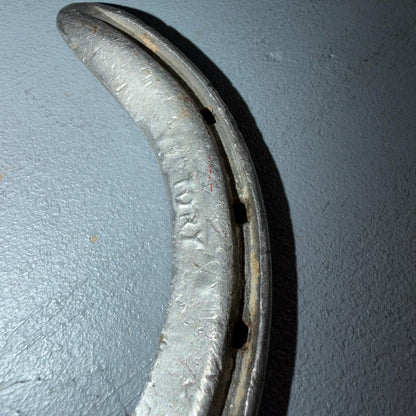 VTG Victory Racing Plate Aluminum Silver Horse Shoe Decor Cowboy Cowgirl Cute