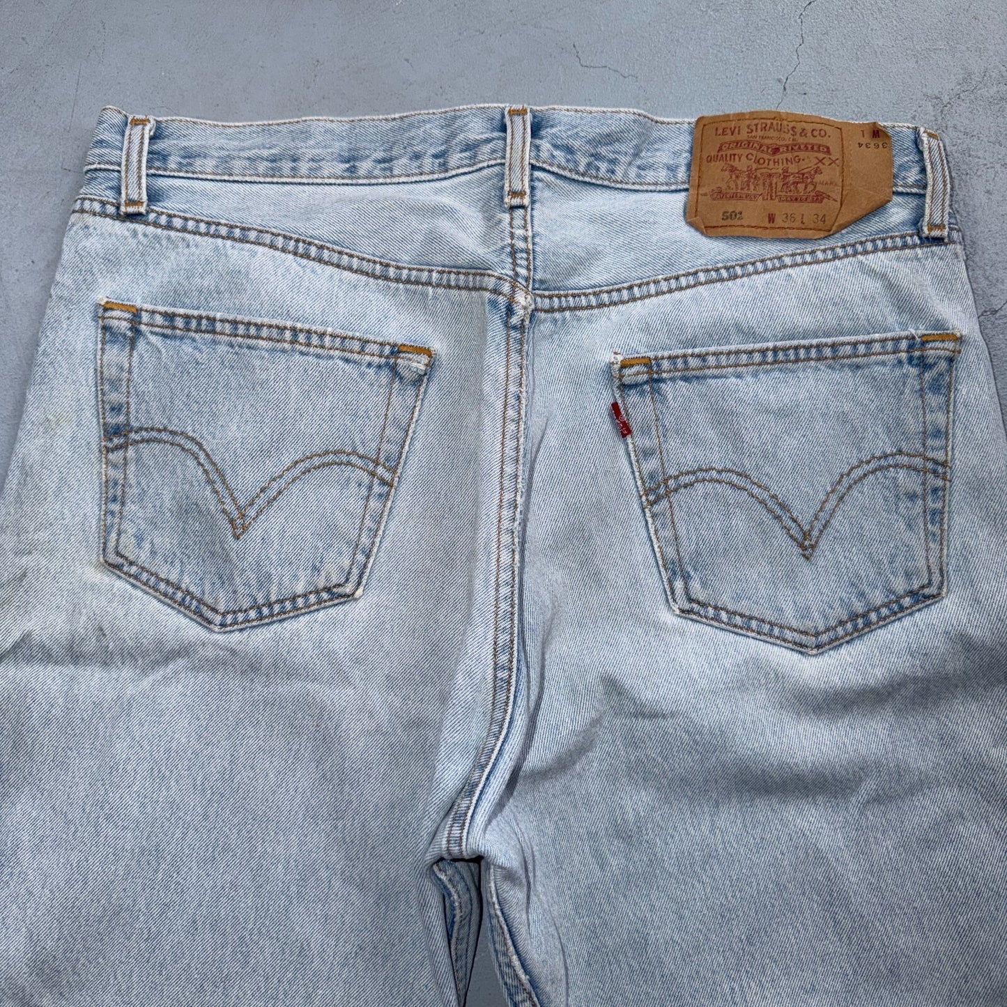 Levis 501 Vintage 90s Y2K XX Straight Leg Jeans Blue Light Wash 36x34 Act 35x32