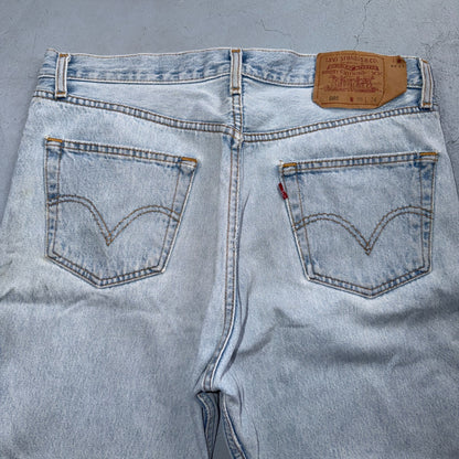 Levis 501 Vintage 90s Y2K XX Straight Leg Jeans Blue Light Wash 36x34 Act 35x32