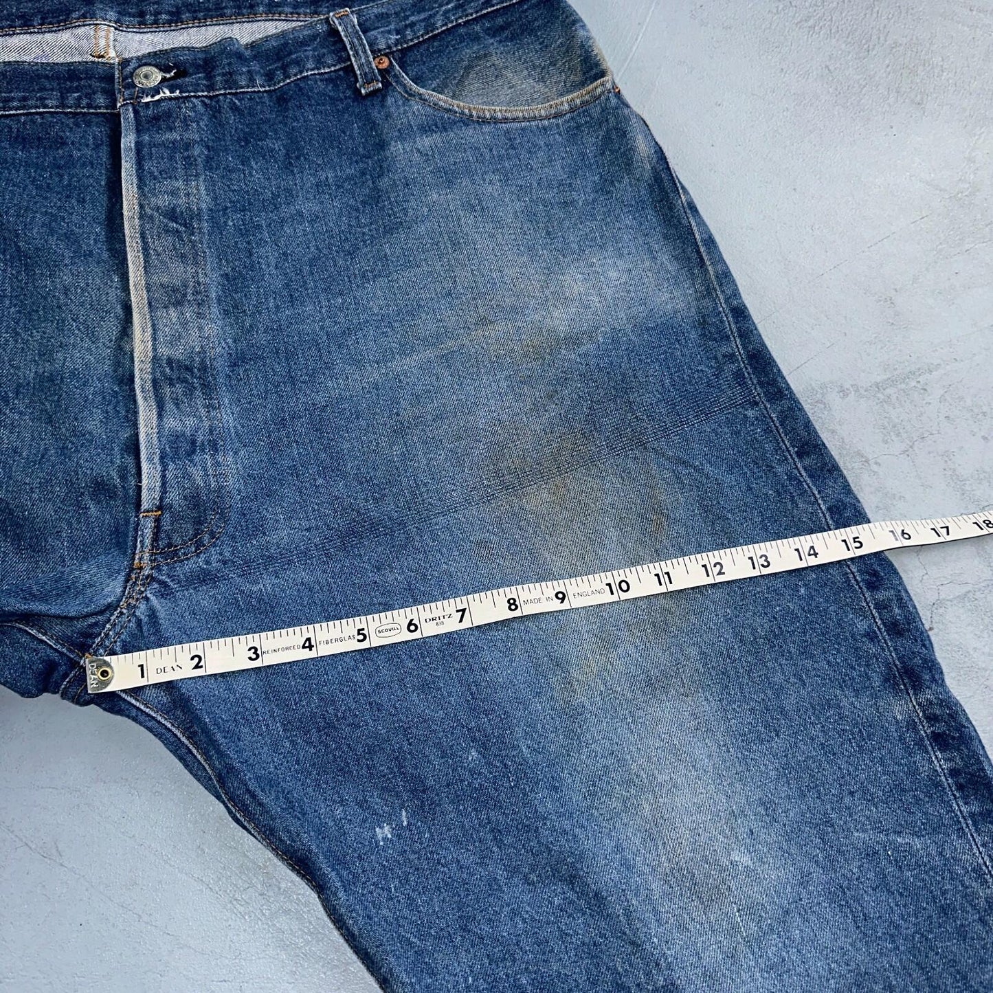 Levis 501 Vintage 80s Redline Selvedge USA XX Jeans Med Wash 48x30 Act 44x25