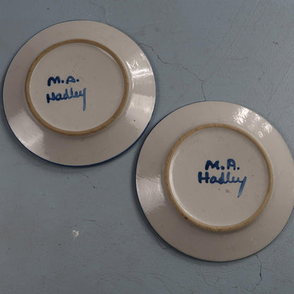 MA Hadley Dinner Stoneware Plate Platter Country Farm Dog And Cow Lot of 2