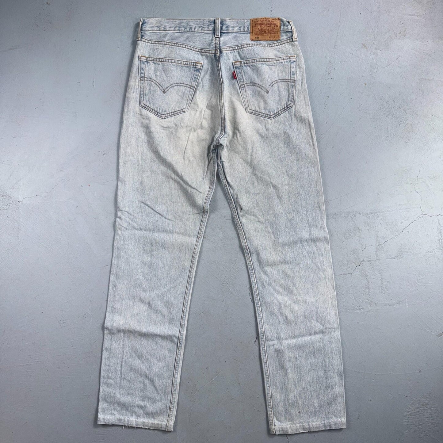 Levis 501 Vintage Y2K 90s XX Straight Leg Jeans Blue Light Wash 33x36 Act 31x32