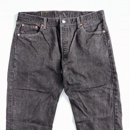 Levis 501 Vintage 90s USA XX Straight Leg Jeans Black Dark Wash 40x34 Act 36x33
