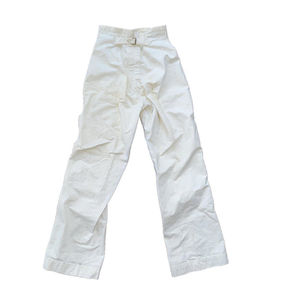 RARE VTG 1920s White Buckle Back Pants Work Wear Union 10s 30s 28x31 Navy USMA