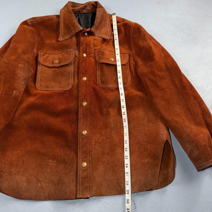Buckboard Vintage Suede Leather Western Jacket Snap Buttons Men’s Size 44