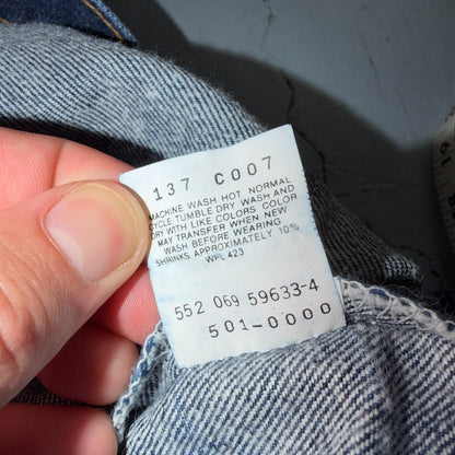 Levis 501 Vintage 80s USA XX Straight Leg Jeans Blue Dark Wash 36x30 Act 33x26