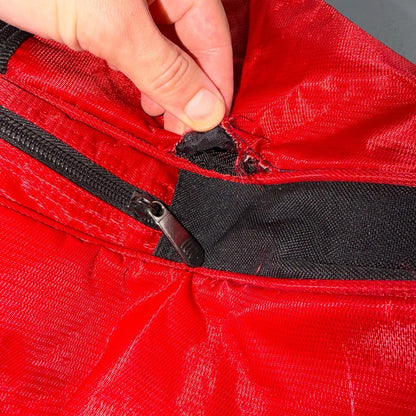 Vintage 1990s NIKE Team Tag Red Large Duffel Bag 90s Gym Classic Travel