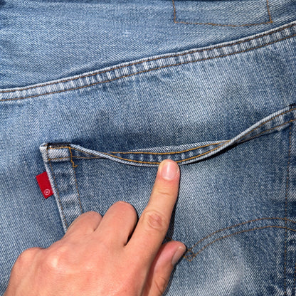Levis 501 Vintage 80s Redline Selvedge USA XX Jeans Light Wash 40x34 Act 38x30