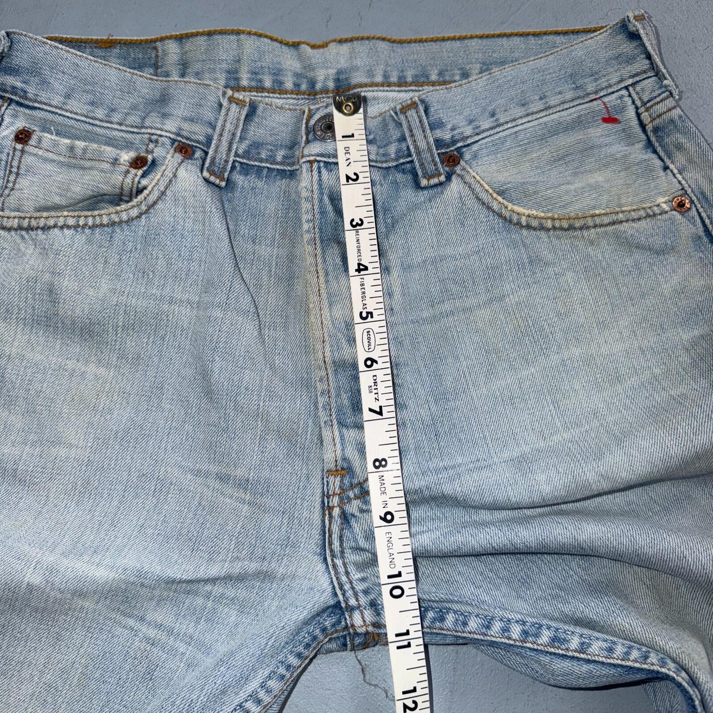 Levis 501 Vintage Y2K 90s XX Straight Leg Jeans Blue Light Wash 33x36 Act 30x29