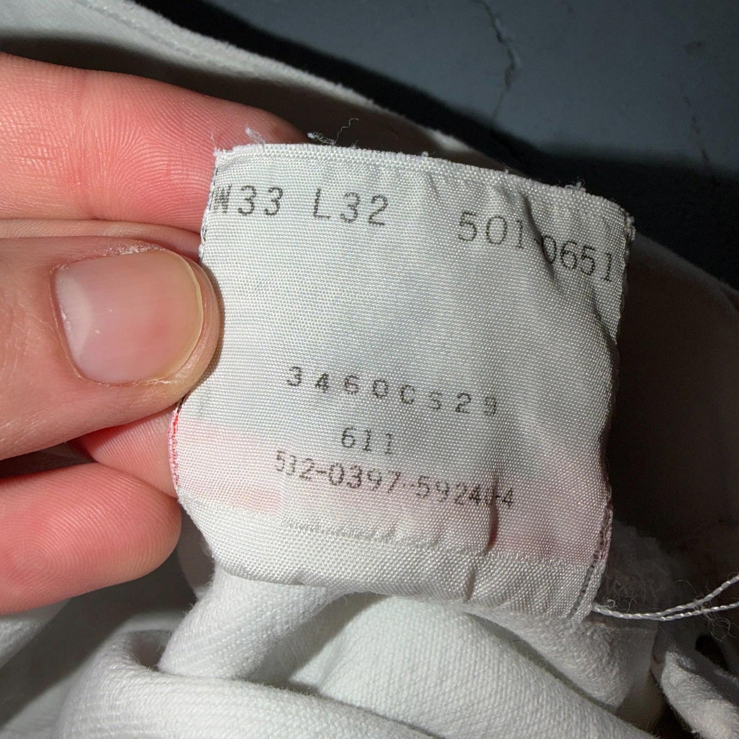 Levis 501 Vintage 90s USA XX Straight Leg Jeans White Light Wash 33x32 Act 31x31
