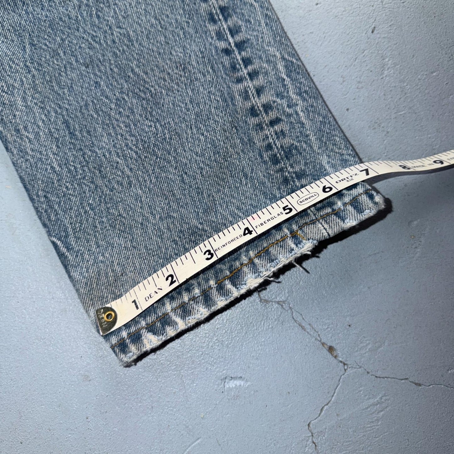 Levis 501 Vintage 90s USA XX Straight Leg Jeans Blue Light Wash 29x32 Act 28x28