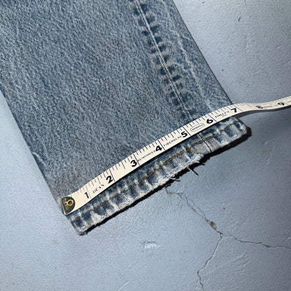 Levis 501 Vintage 90s USA XX Straight Leg Jeans Blue Light Wash 29x32 Act 28x28
