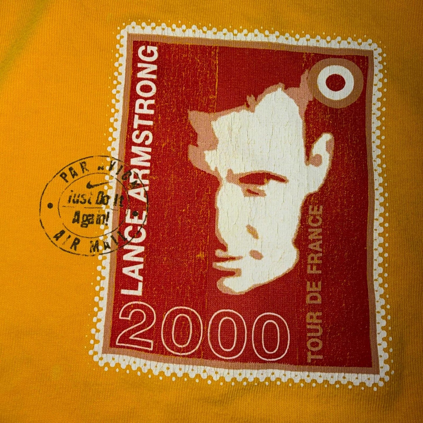 Nike Rare Vintage Lance Armstrong Tour De France 2000 Stamp T Shirt 2000s 2XL