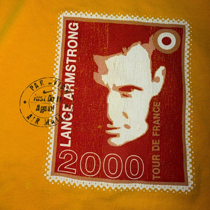 Nike Rare Vintage Lance Armstrong Tour De France 2000 Stamp T Shirt 2000s 2XL