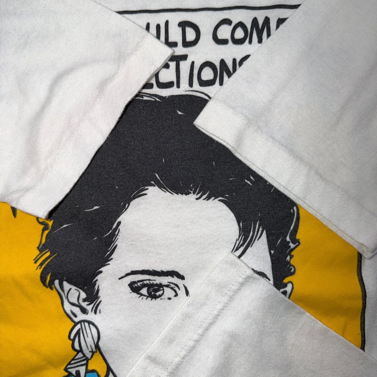 VTG Men Should Come With Directions T Shirt Pop Art Funny Graphic Girl 80s Music