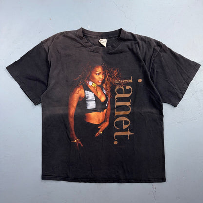 VTG Janet Jackson World Tour 1993 Single Stitch T Shirt 90s Photo Graphic Tee