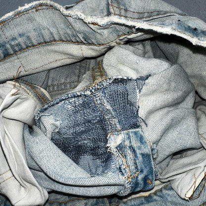 Levis 505 VTG 70s SS Redline Selvedge USA XX Jeans Light Wash Talon Act 29x34