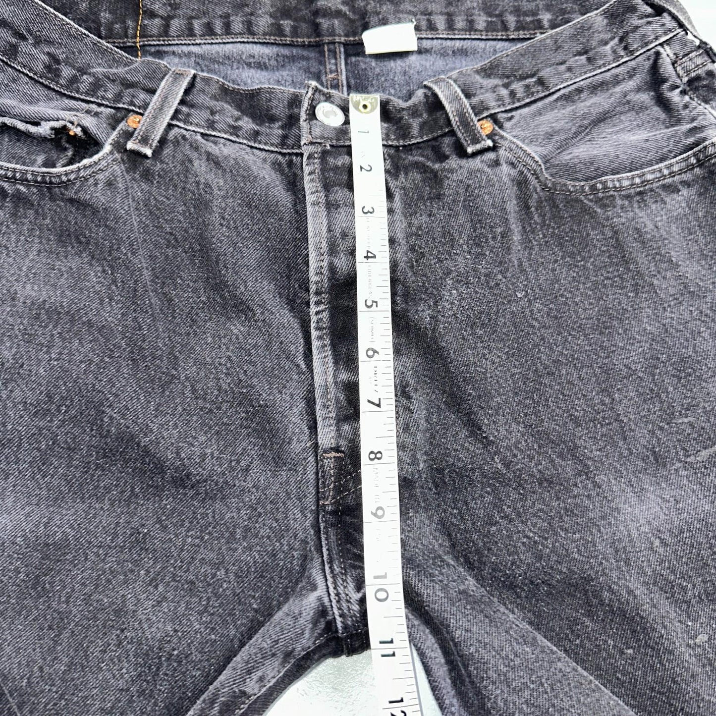 Levis 501 Vintage Y2K XX Straight Leg Jeans 90s Black Med Wash 36x34 Act 31x32