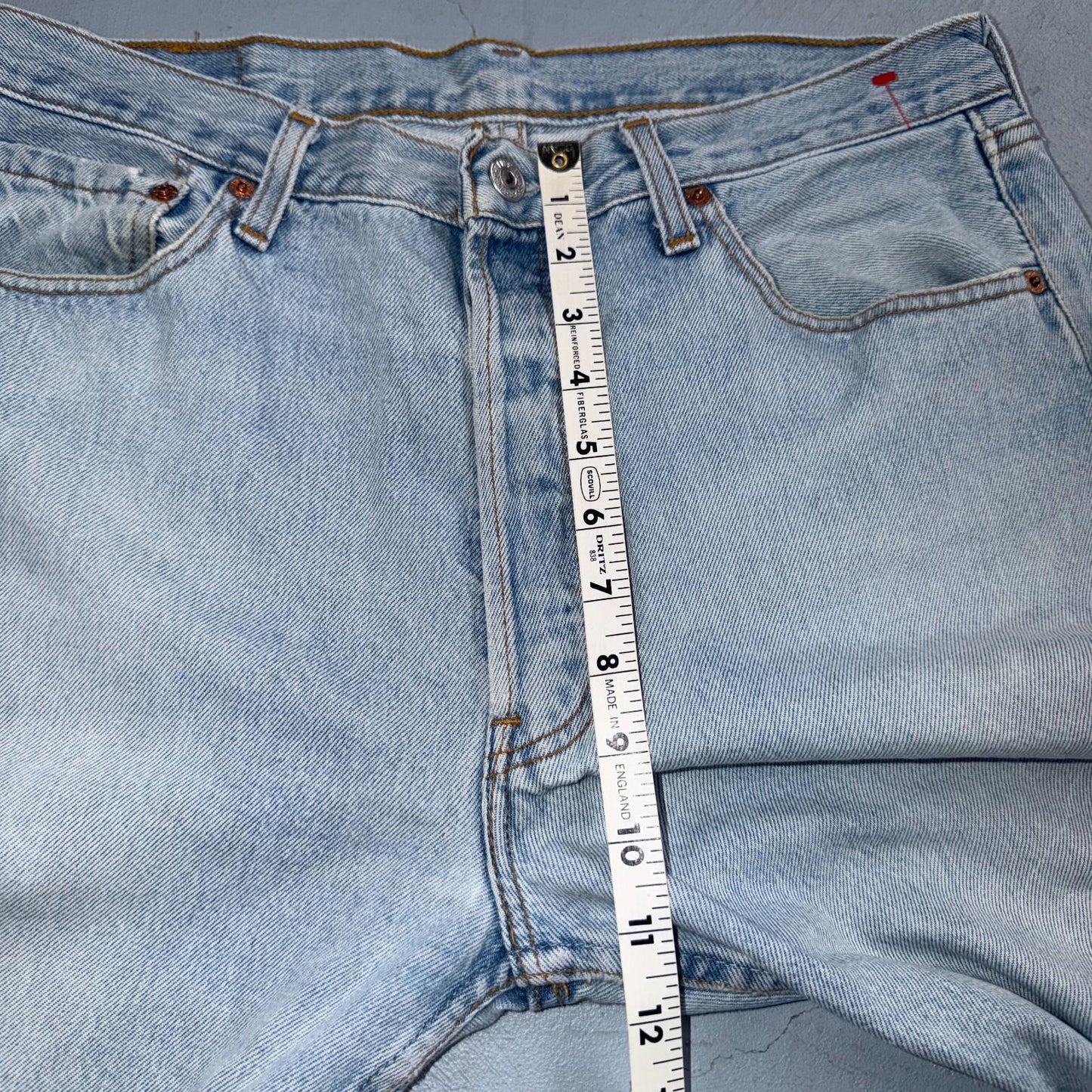 Levis 501 Vintage Y2K 90s XX Straight Leg Jeans Blue Light Wash 34x32 Act 33x31