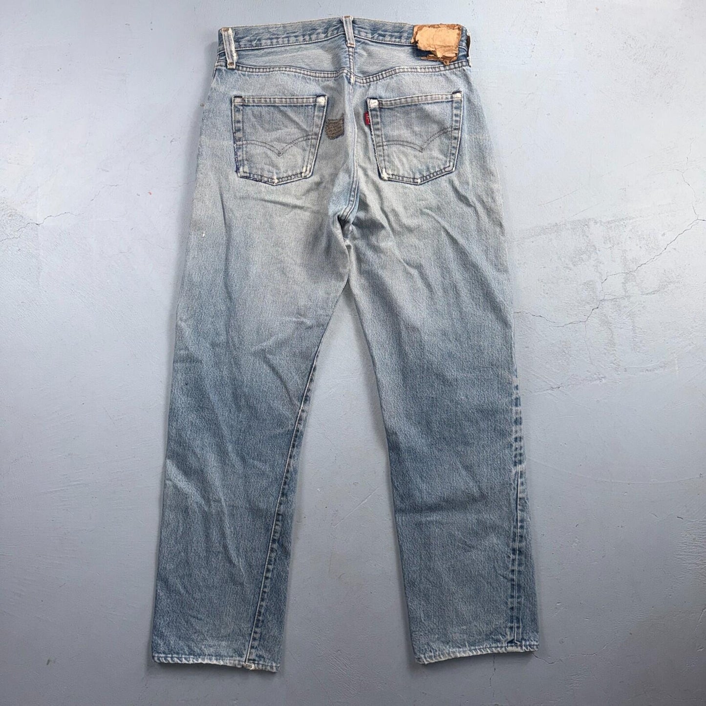 Levis 501 Vintage 80s Redline Selvedge USA XX Jeans Light Wash 34x32 Act 32x30