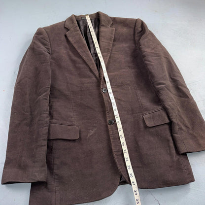 Gap Mens 42R Brown Tailored Velvet Single Breast Blazer Jacket VTG Style